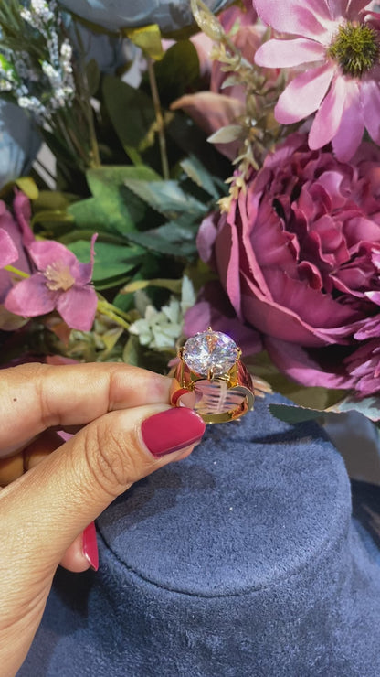 6 CT ROCK BLING RING (ADD TO CART AND GET A FREE GIFT)⭐