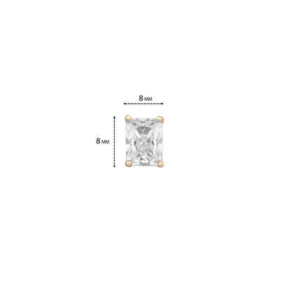 EMERALD CUT MEDIUM SOLITAIRE EARRINGS