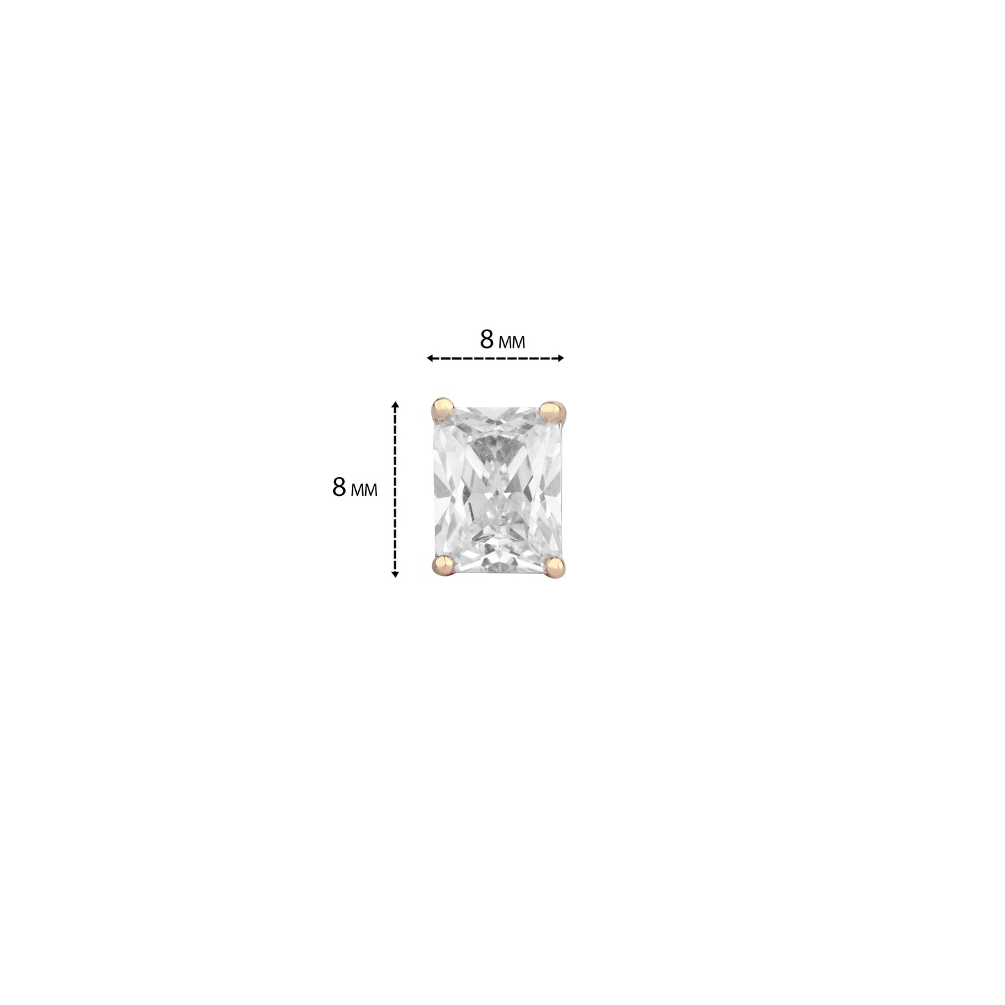 EMERALD CUT MEDIUM SOLITAIRE EARRINGS