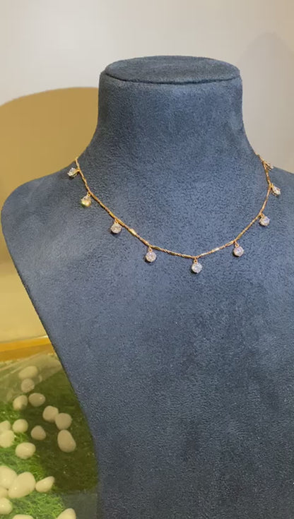 Solitaire drop necklace