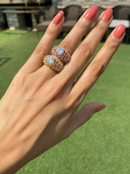 Best seller solitaire ring with mesh band ❄️