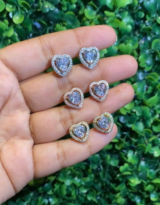 Heart halo earrings ❤️