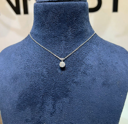 2 CT classic solitaire pendant & chain 🫶🏻