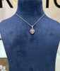 heart double halo pendant & chain