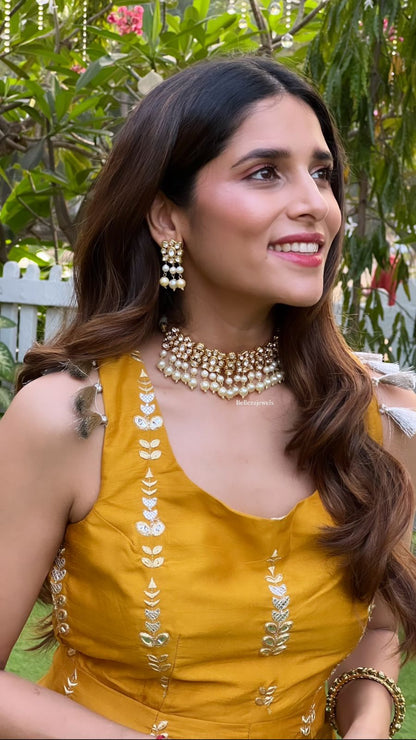 Festive  POLKI CHOKER SET WITH EARRINGS - BEST SELLER 🫰🏻