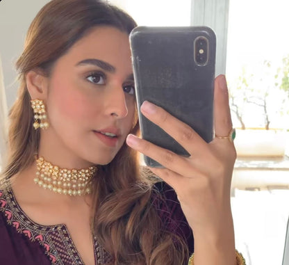 Festive  POLKI CHOKER SET WITH EARRINGS - BEST SELLER 🫰🏻