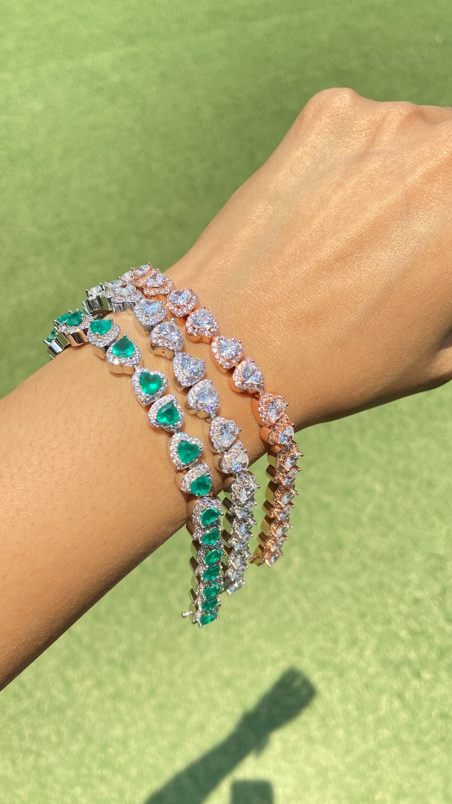 Classic Heart Tennis Bracelet