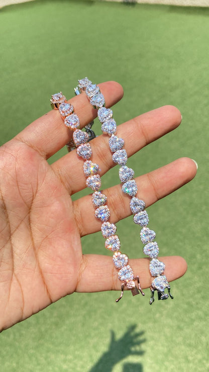 Classic Heart Tennis Bracelet