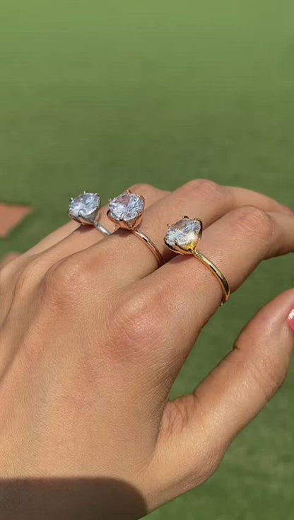 3 ct solitaire ring 🩶