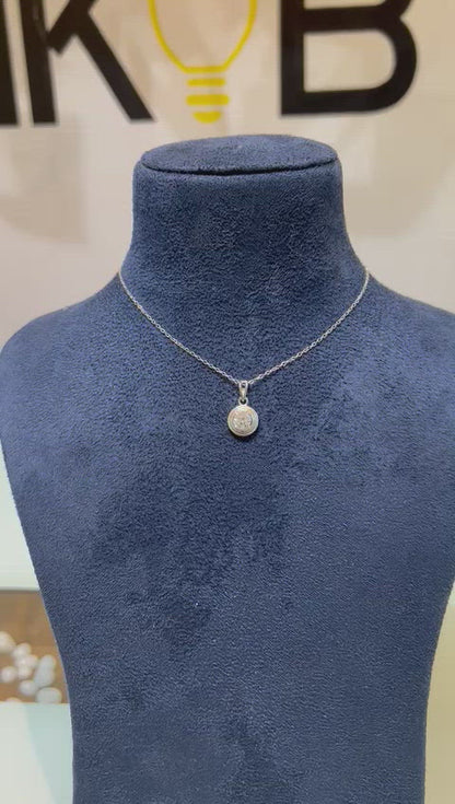 Round Border pendant & chain