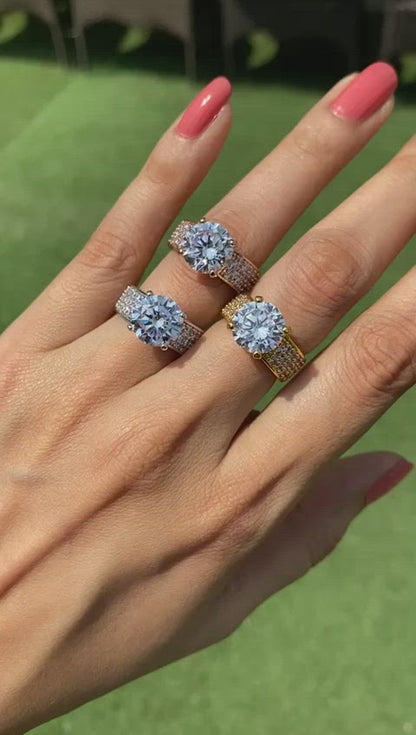 3 Ct Solitaire band ring (Get a FREE GIFT) 💍