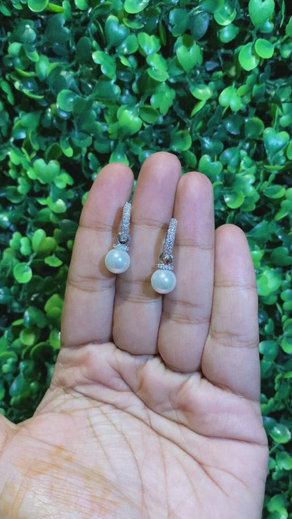 Mini pearl hoops