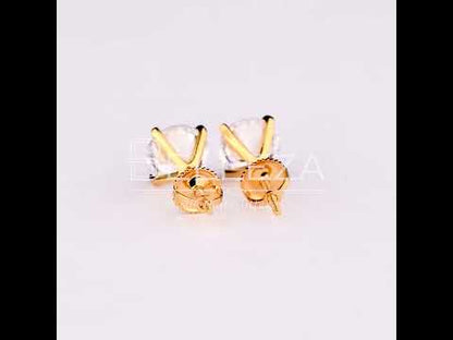 2 CT SOLITAIRE EARRINGS (SCREWBACK) (Get a FREE GIFT)