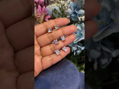 EMERALD CUT MEDIUM SOLITAIRE EARRINGS