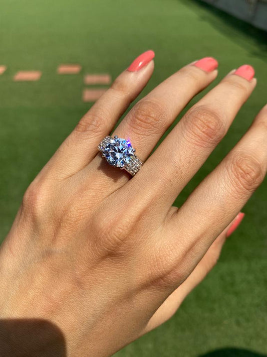 3 Ct Solitaire band ring (Get a FREE GIFT) 💍