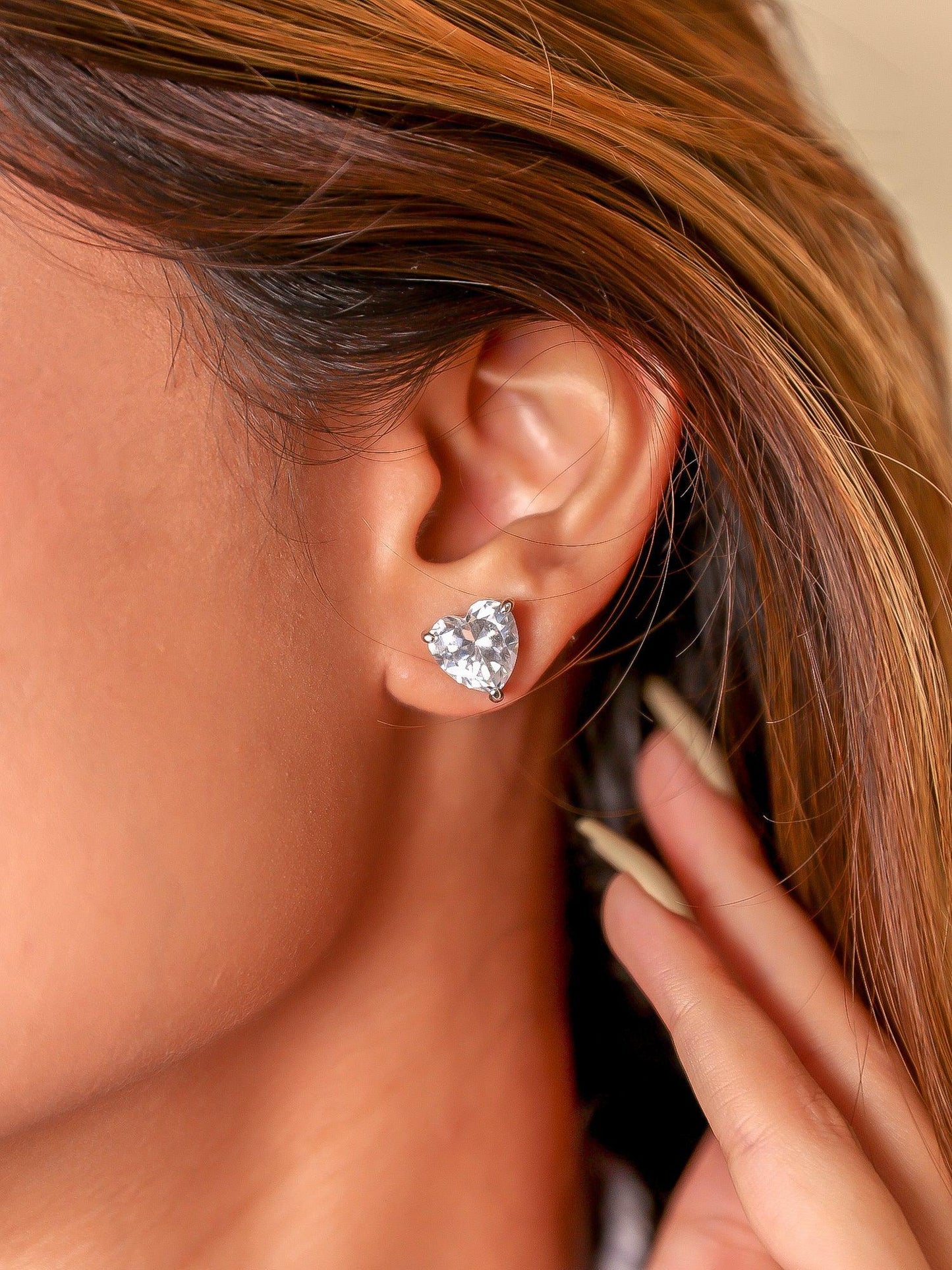 3 CT Daily wear heart Soliatires
