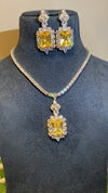 Long diamond necklace set