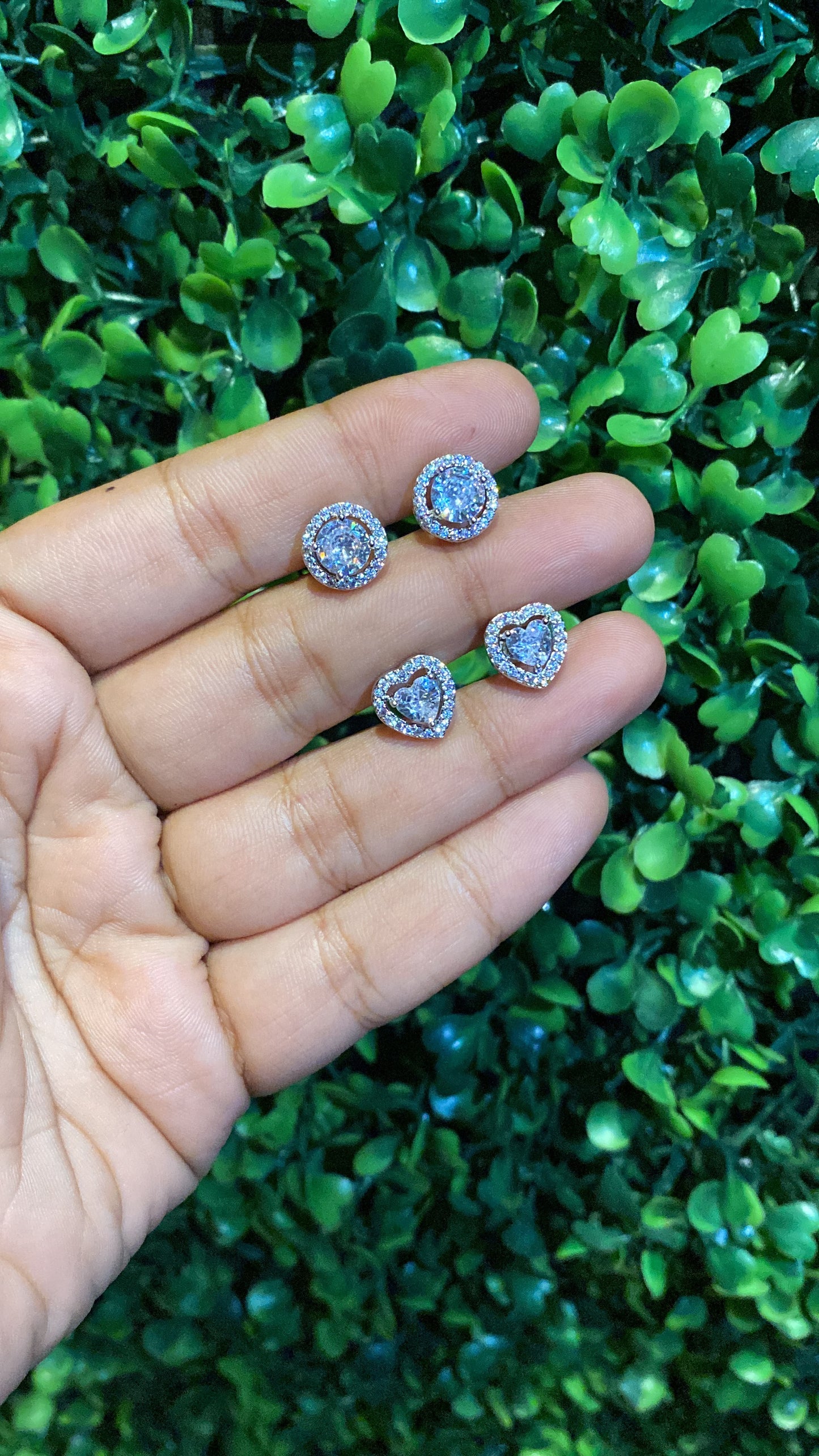 Small Round halo + heart halo combo