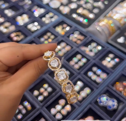 Festive Moissanite Polki bracelet