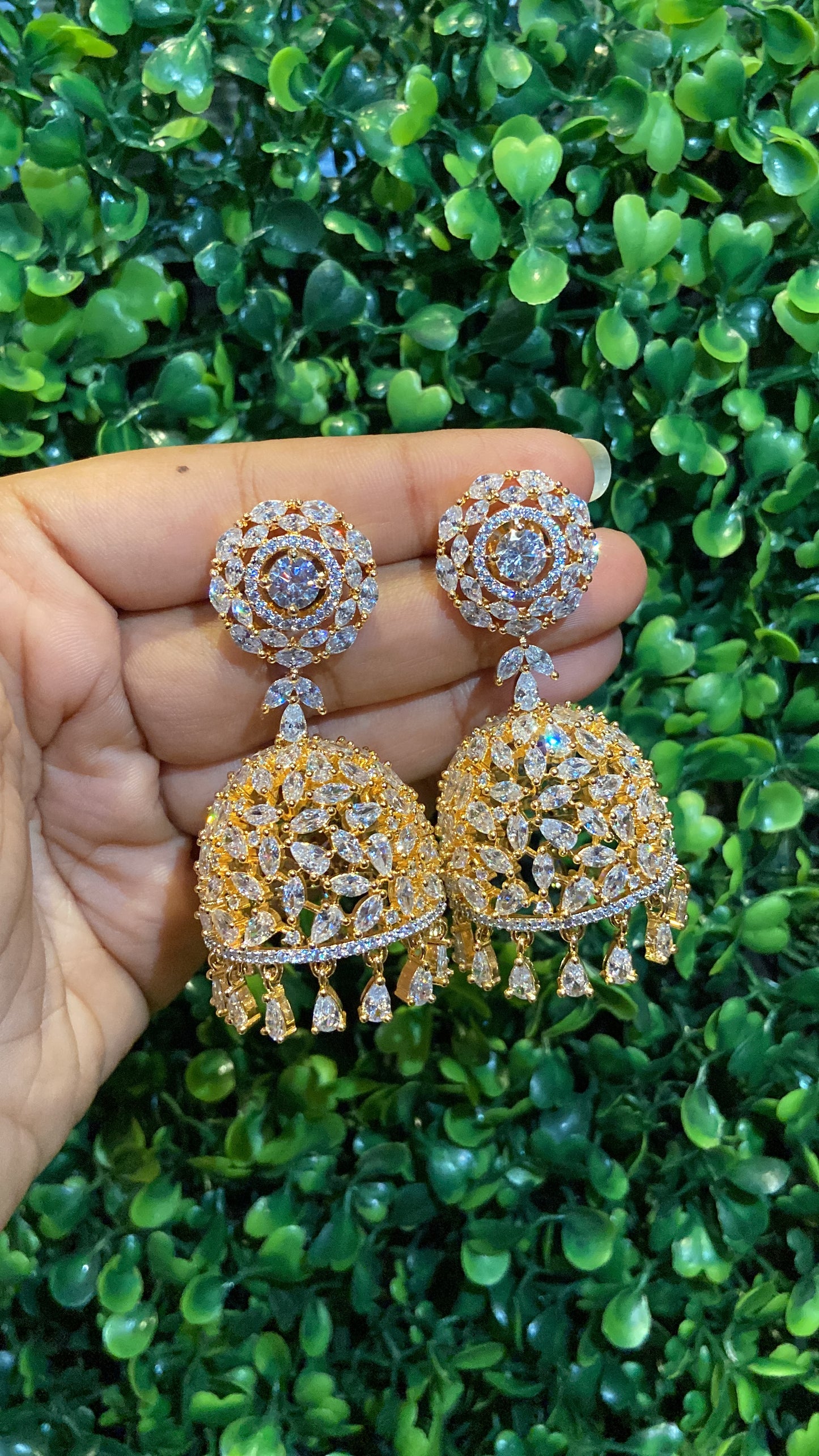 Diamanté Jhumkas