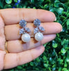 Round pearl drop earring