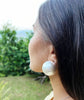 30mm oversized full pearl earrings