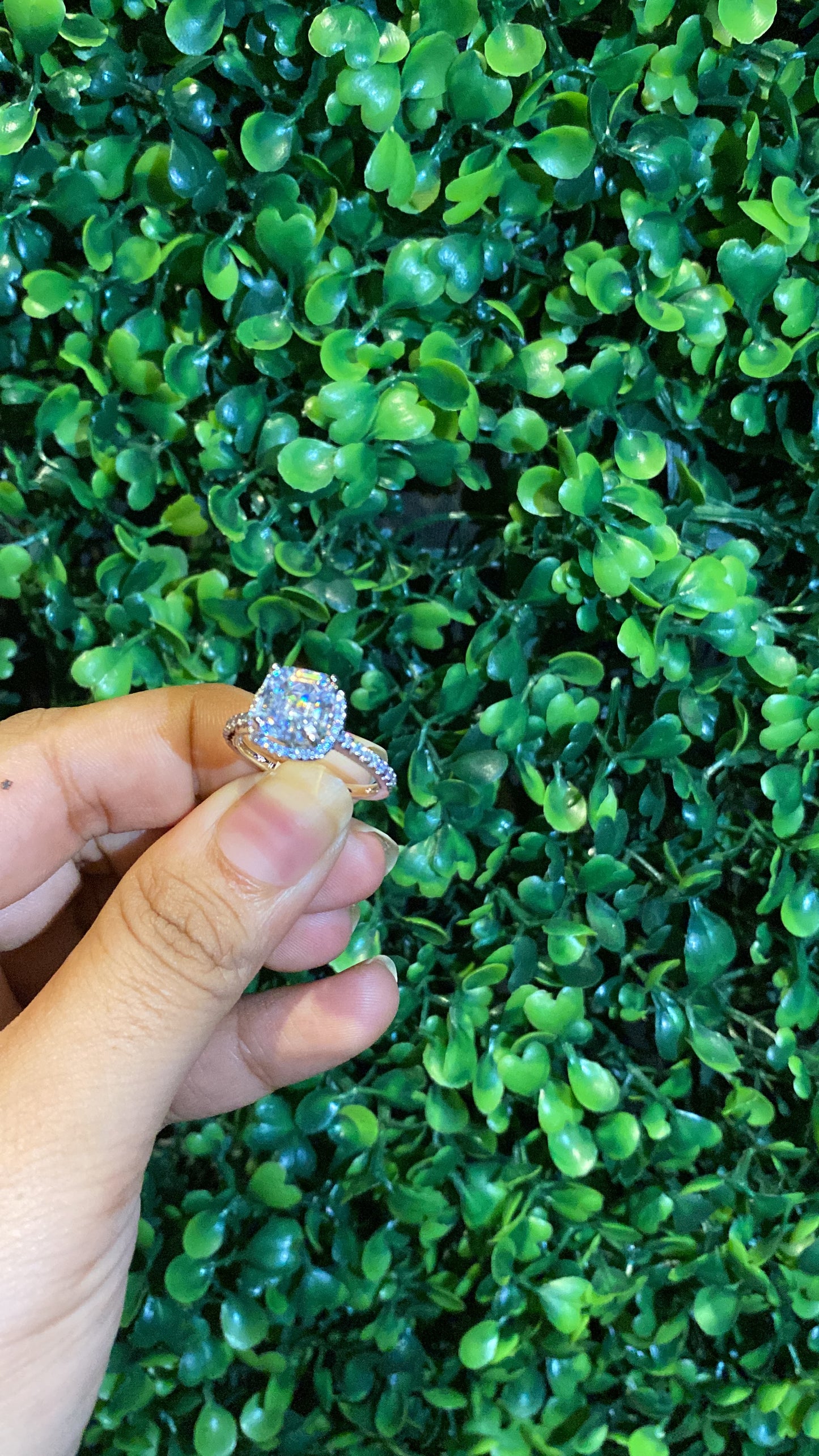 Cushion halo solitaire ring 🔥