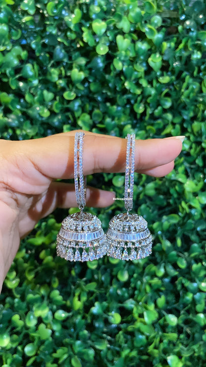 Hoop jhumka earrings