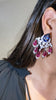 Colour block cocktail earrings
