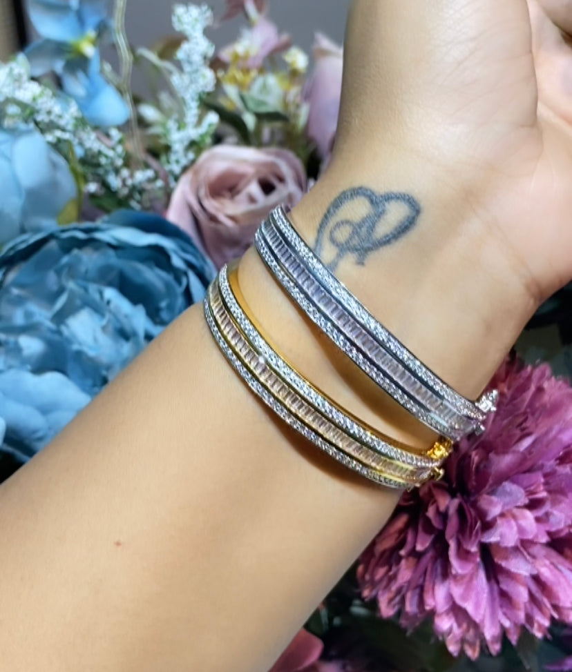 Openable Baguette bangle - Single Piece