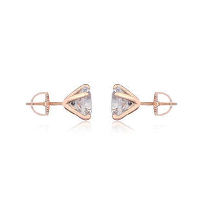3 Ct screwback Solitaire Earrings (Get a FREE GIFT)