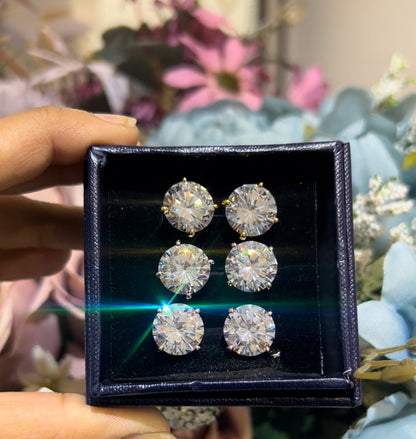 5 CT round screwback solitaires (Get a FREE GIFT)