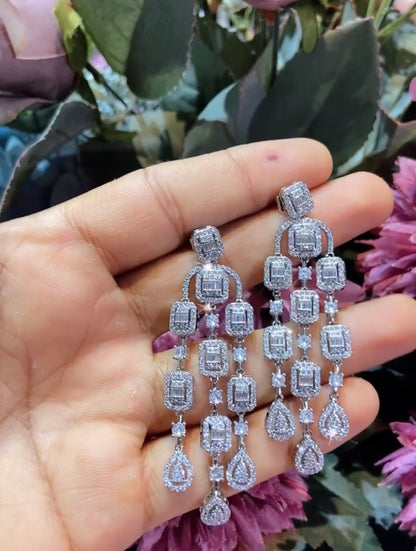 Clustered cocktail earrings