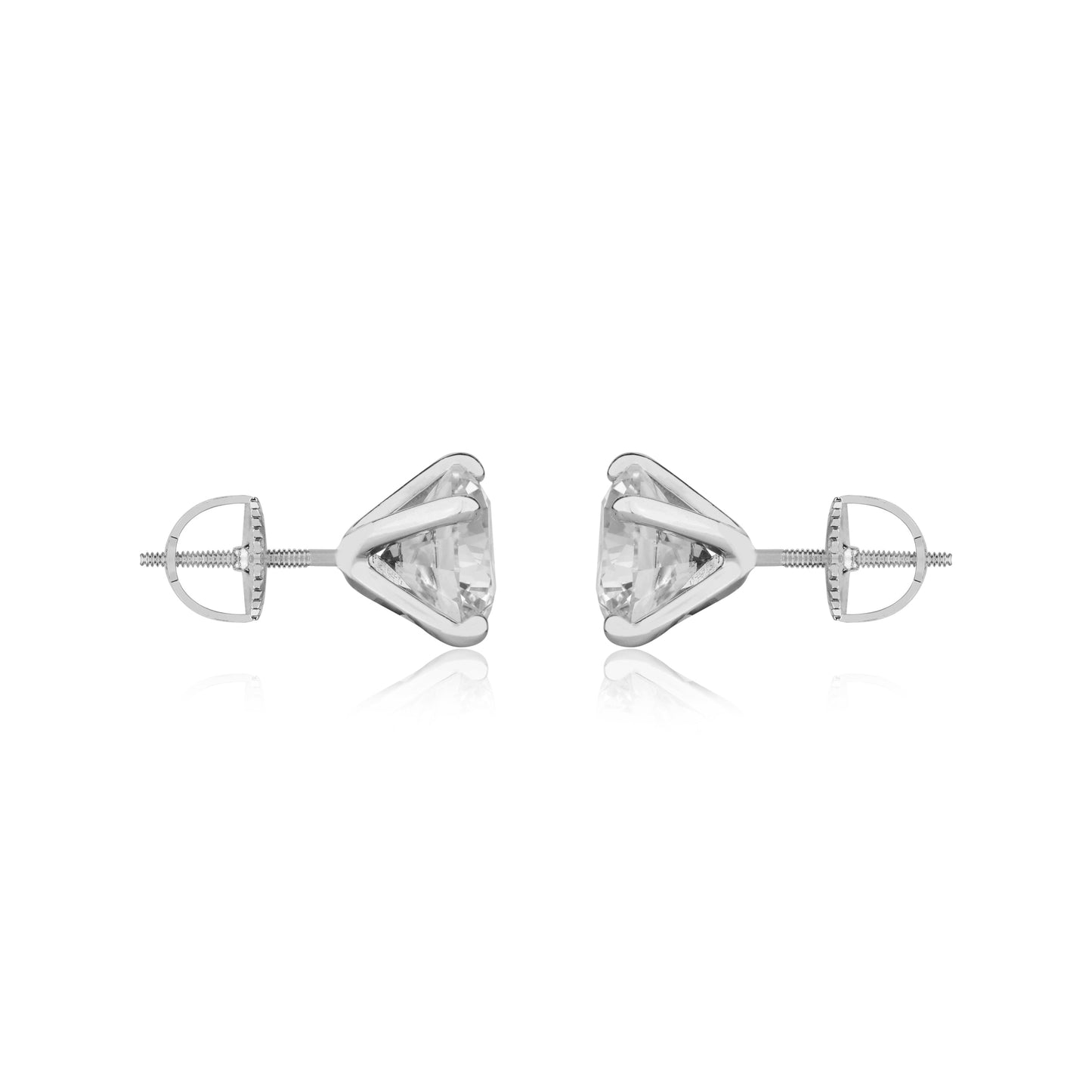 3 Ct screwback Solitaire Earrings (Get a FREE GIFT)