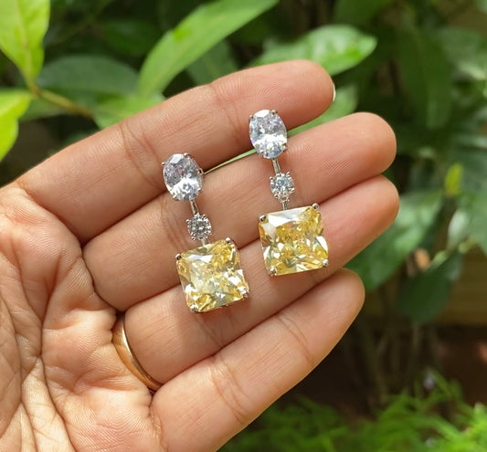 Square drop colour Earrings 🎀