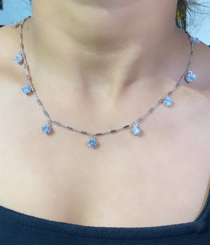 Solitaire drop necklace