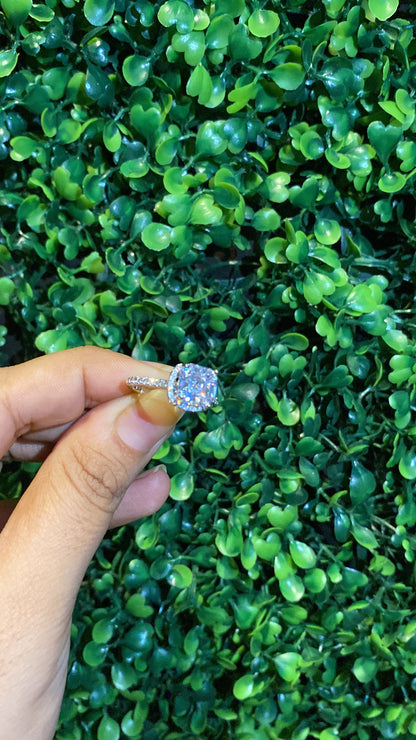 Cushion halo solitaire ring 🔥