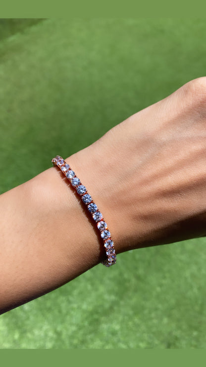 4mm medium (0.25ct) Round tennis bracelet ⭐ ADD TO CART AND GET FLAT 20% OFF 🔝