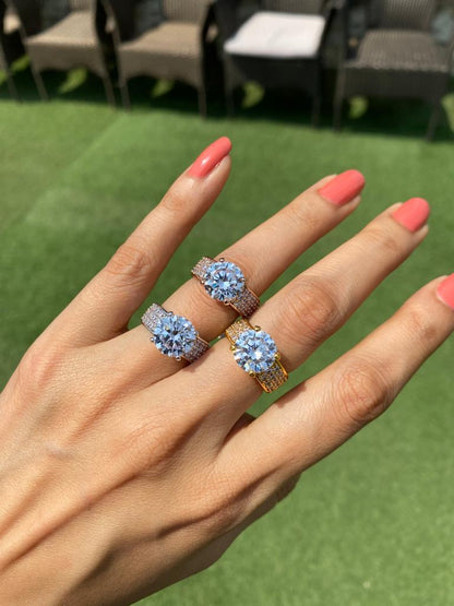 3 Ct Solitaire band ring (Get a FREE GIFT) 💍