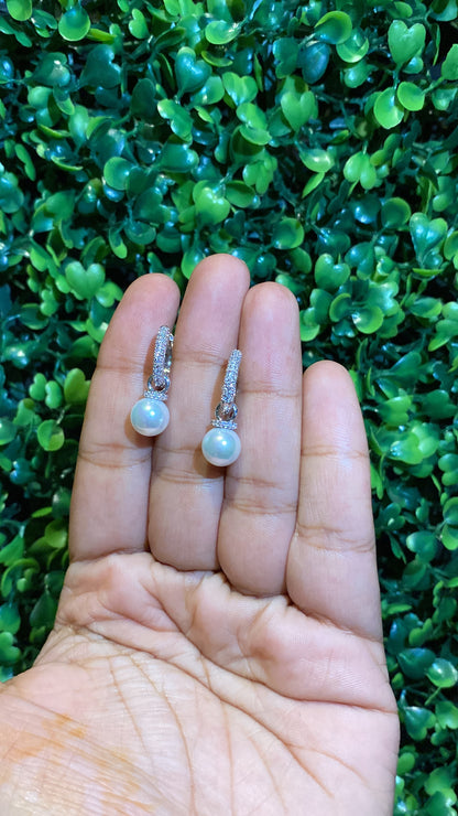 Mini pearl hoops