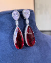Diamond doublet earrings