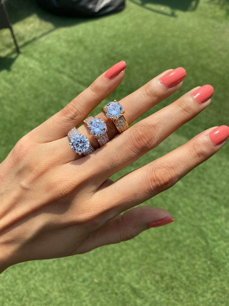 3 Ct Solitaire band ring (Get a FREE GIFT) 💍