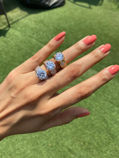 3 Ct Solitaire band ring (Get a FREE GIFT) 💍