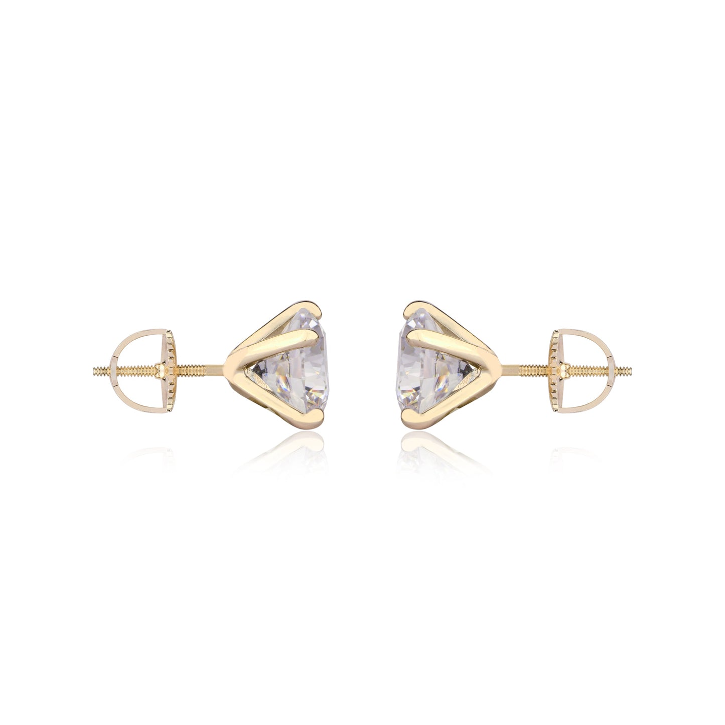 3 Ct screwback Solitaire Earrings (Get a FREE GIFT)