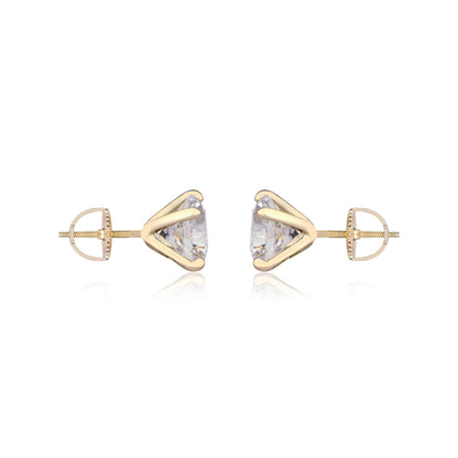 3 Ct screwback Solitaire Earrings (Get a FREE GIFT)