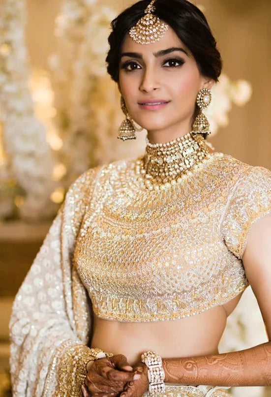 Moissanite polki Gajra Kada/ Bracelet (single piece)
